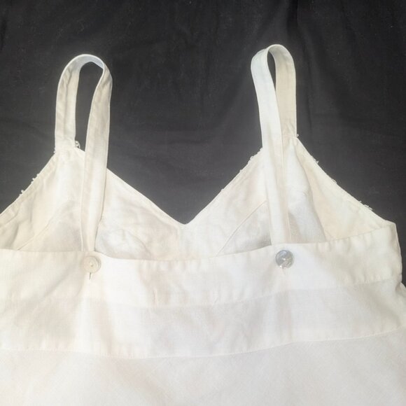 Cut Loose Size XS White Linen Crop Top - Picture 8 of 14